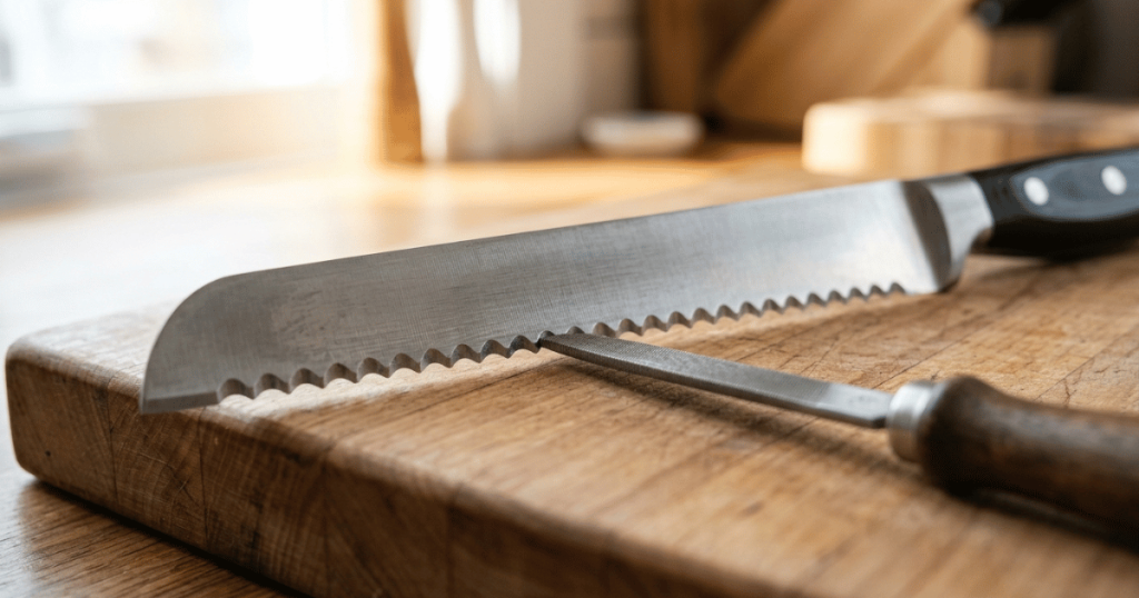 How to Sharpen a Serrated Bread Knife?