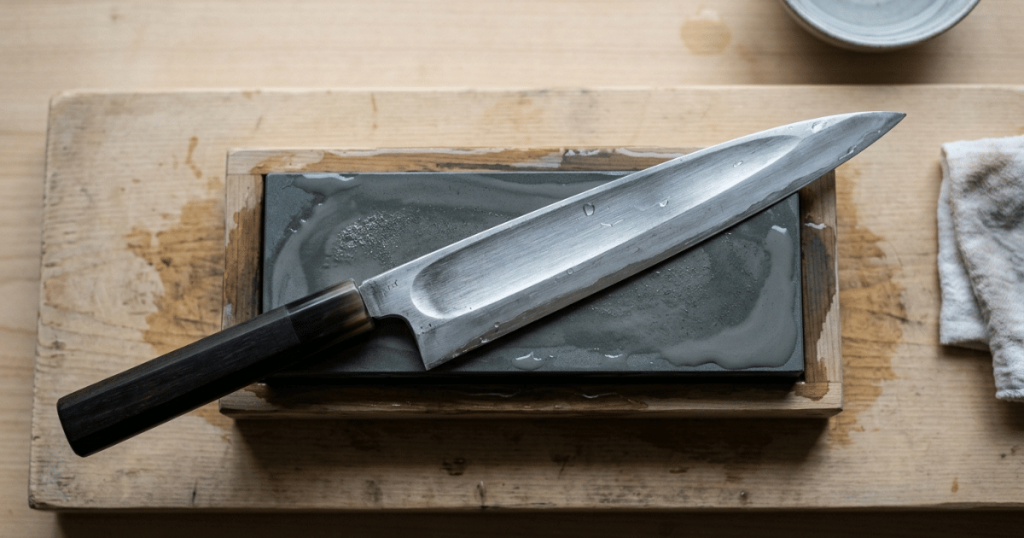Sharpening a Single-Bevel Knife